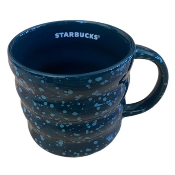 Starbucks Other - Starbucks Dark Blue & Subzero Splatter Coffee Cup / Mug 12oz NWT